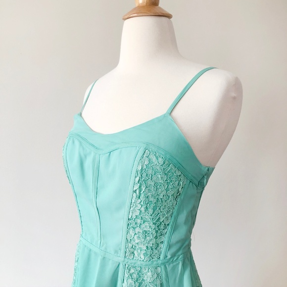 LC Lauren Conrad • Lace Chiffon Mini Dress - Picture 1 of 7